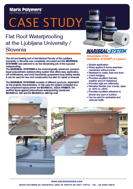 Flat Roof Waterproofing at the Ljubljana University in Slovenia
