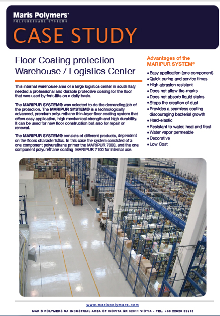 Floor Coating Protection Warehouse Logistics Center in South Italy