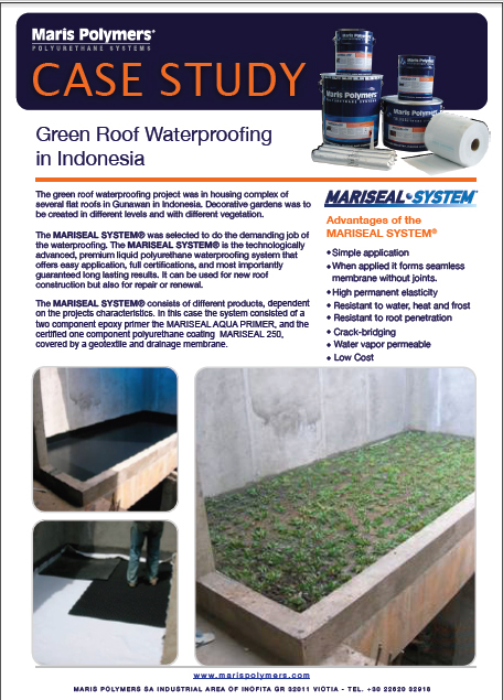 Green Roof Waterproofing Complex of Flat Roofs in Gunawan Indonesia