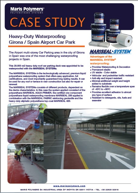 Heavy-Duty Waterproofing Airport Car Park in Girona Spain