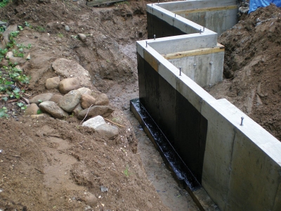 Retaining Walls Waterproofing, How To Seal A Basement Foundation Wall
